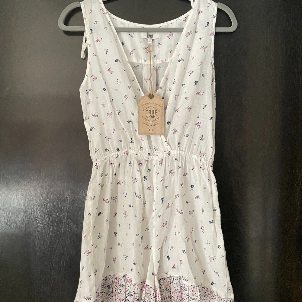 NWT True Craft White Floral Romper